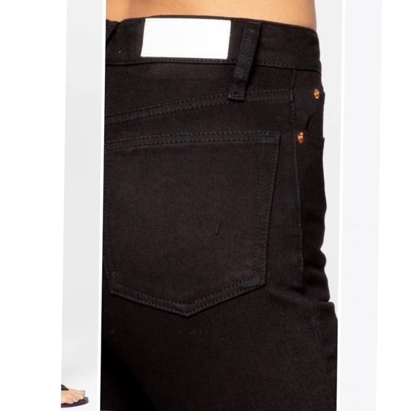 Re/Done 90s High Rise Ankle Crop in Jet Black, size 31, NWT - Picture 4 of 10
